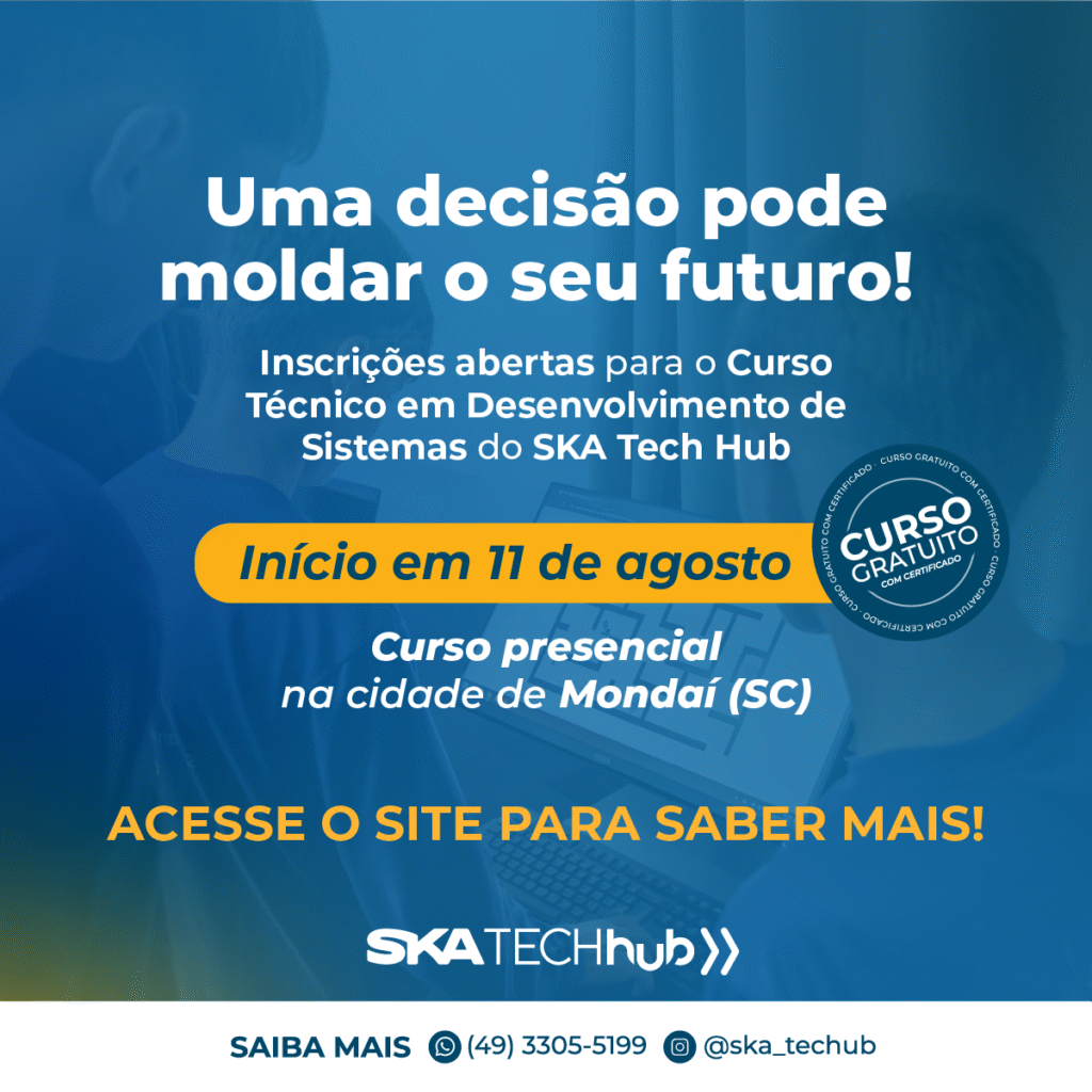 SKA Tech Hub abre nova turma gratuita para o Curso Técnico em ...